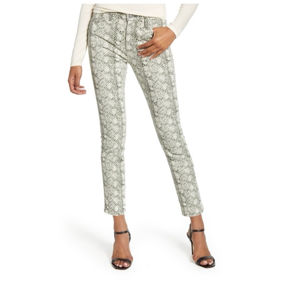 Adriano Goldschmied 28R Jeans Pants Python Snake Pattern Mari High Rise Straight